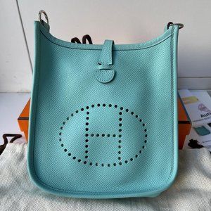 Hermes Bleu Atoll Epsom Evelyne TPM